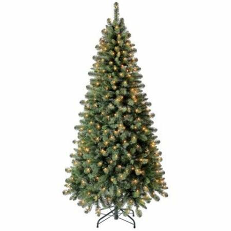 UTENSILIO 6.5 ft. Clear Crisfield Fir Artificial Pre-Lit Christmas Tree UT3254464